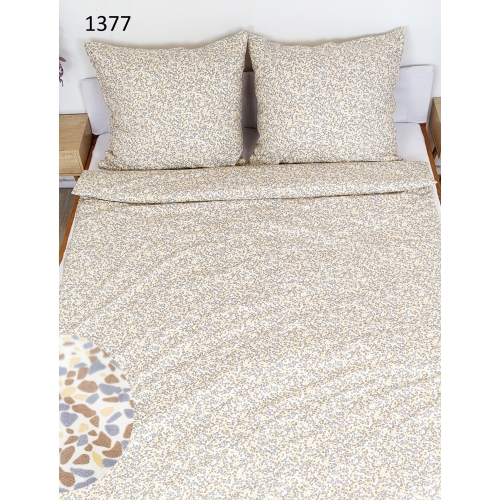 Pościel bawełniana z płótna 160- marmurek kolorowy 1377